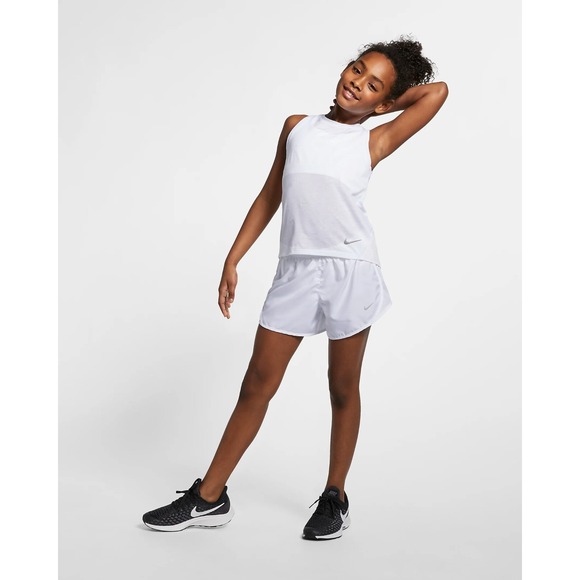 Nike Tempo Big Kids Girl's Dri-FIT Running Shorts White Size XL 848196-102 - Picture 5 of 5